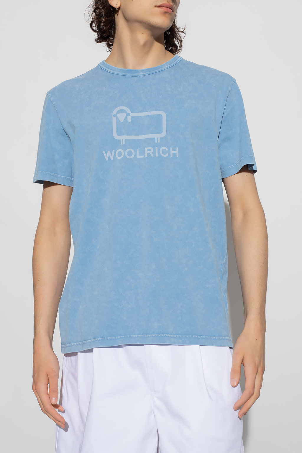 shirt with logo Woolrich - Blue T - SchaferandweinerShops